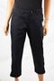 Lee Women's Stretch Black Relaxed-Fit Mid-Rise Capri Cropped Denim Jeans 4 M