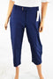 Charter Club Women's Stretch Blue Classic Fit Mid Rise Capri Cropped Pant 12