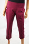Style&co Women Stretch Red Mid Rise Comfort Waist Pull-On Capri Leggings Pant S