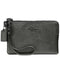 $75 NEW COACH Women's Small Metallic Leather Wristlet Clutch Wallet Gray