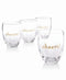 INC International Concepts 4-Pc Stemless Gold Cheers! Graphic Wine Glass Set 16oz - evorr.com